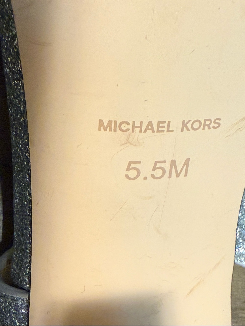 Michael Kors “Brand New” Silver Glitter Slingback Pointed-Toe Heels - Picture 10 of 13